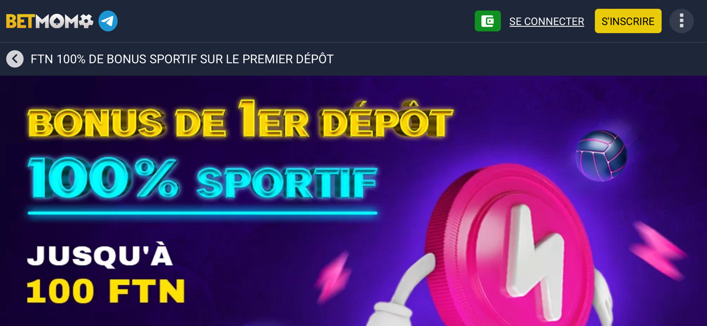 Image : Bonus de bienvenue Betmomo Image : Bonus de bienvenue Betmomo