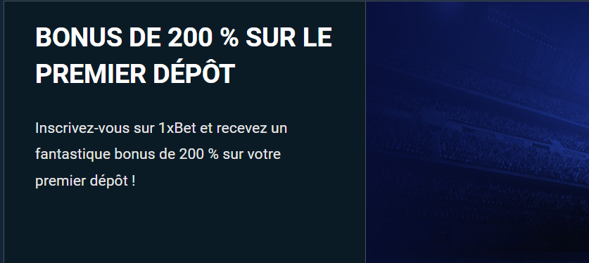 Bonus de bienvenue 1xbet