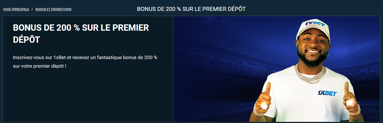 Image du bonus d’accueil 1xbet senegal Image du bonus d’accueil 1xbet senegal