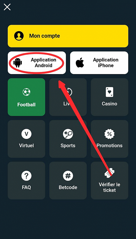 Image du téléchargement et d’installation de l’application Sunubet Sénégal 2