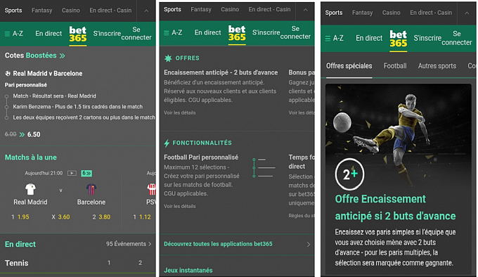 Image de l’application iOS de Bet365